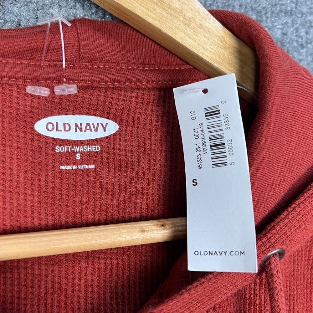 NEW Old Navy Hoodie‎ Women's S orange Full Zip Sweatshirt Drawstring Pockets - Picture 6 of 6